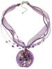 Click to open large Wiggly Wire Pendant & Fancy Fibre Necklace image